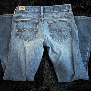 Blue Denim Jeans with Embroidered Pockets